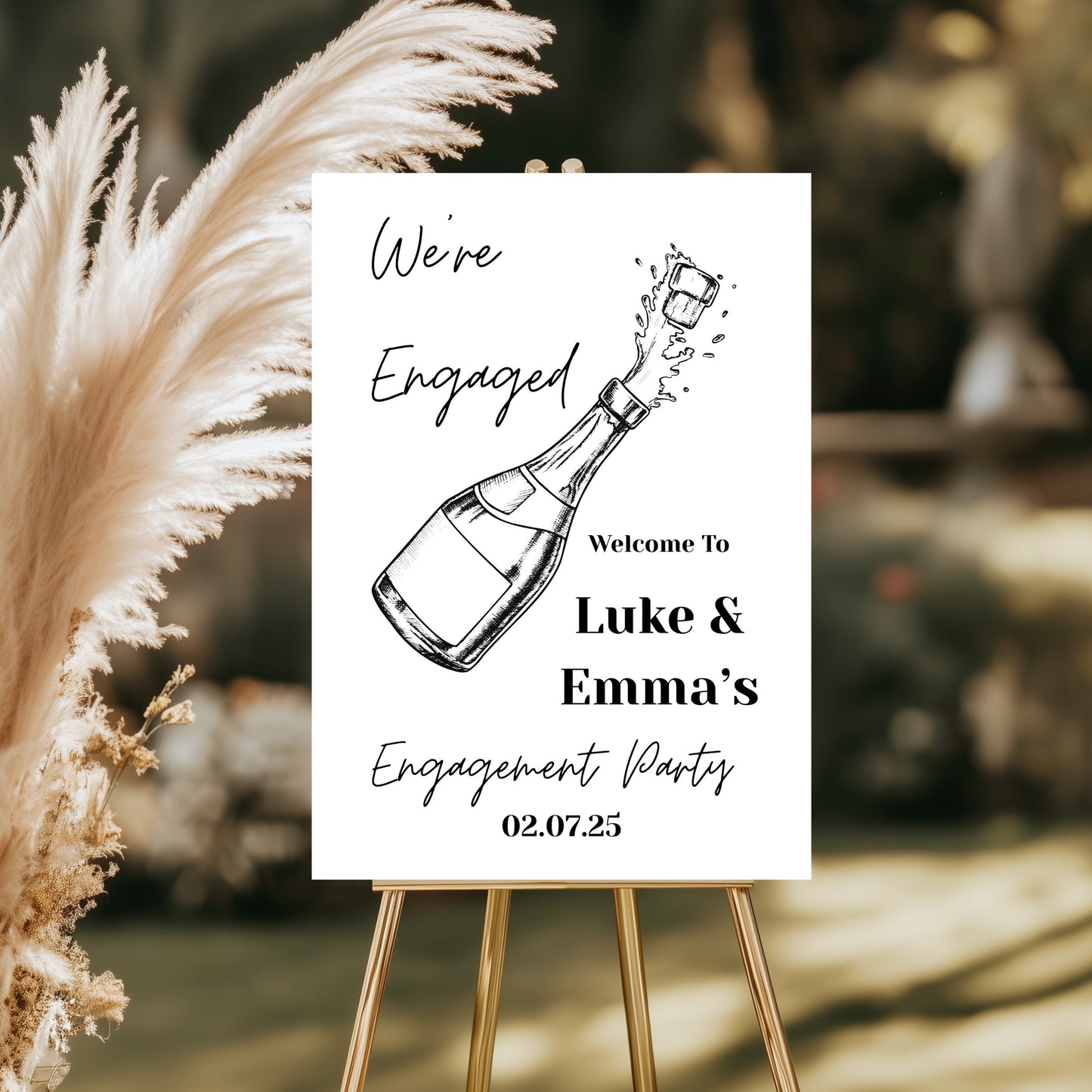 Engagement welcome board