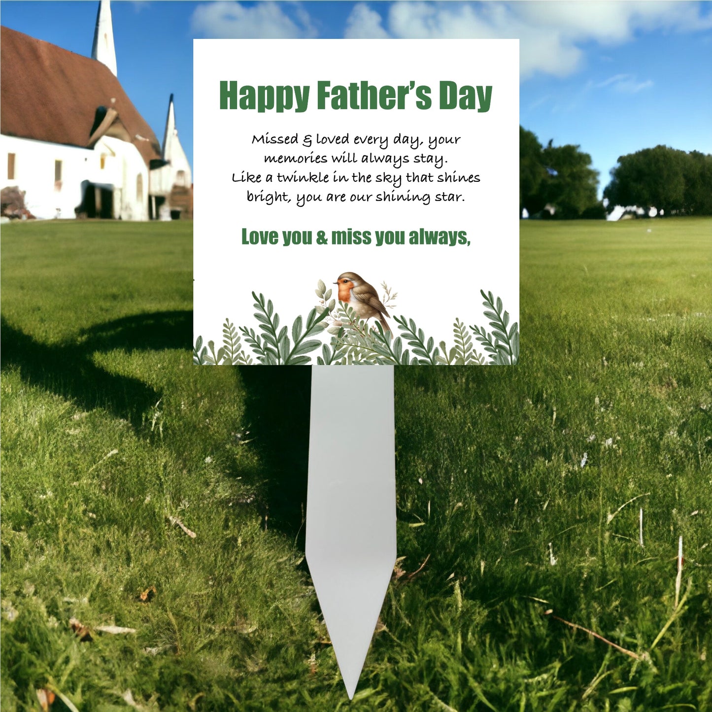 Father's day grave marker