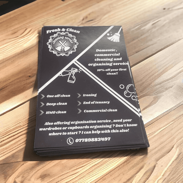10000 single sided A5 flyers