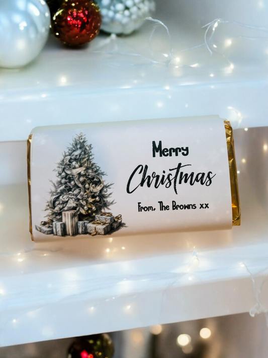 Christmas chocolate bar wrapper