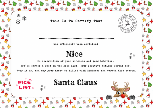 Certificate of Niceness