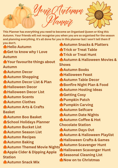 The Ultimate autumn Planner (PRE ORDER)