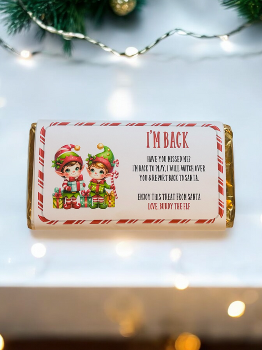 Christmas chocolate bar wrapper