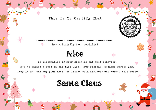 Certificate of Niceness