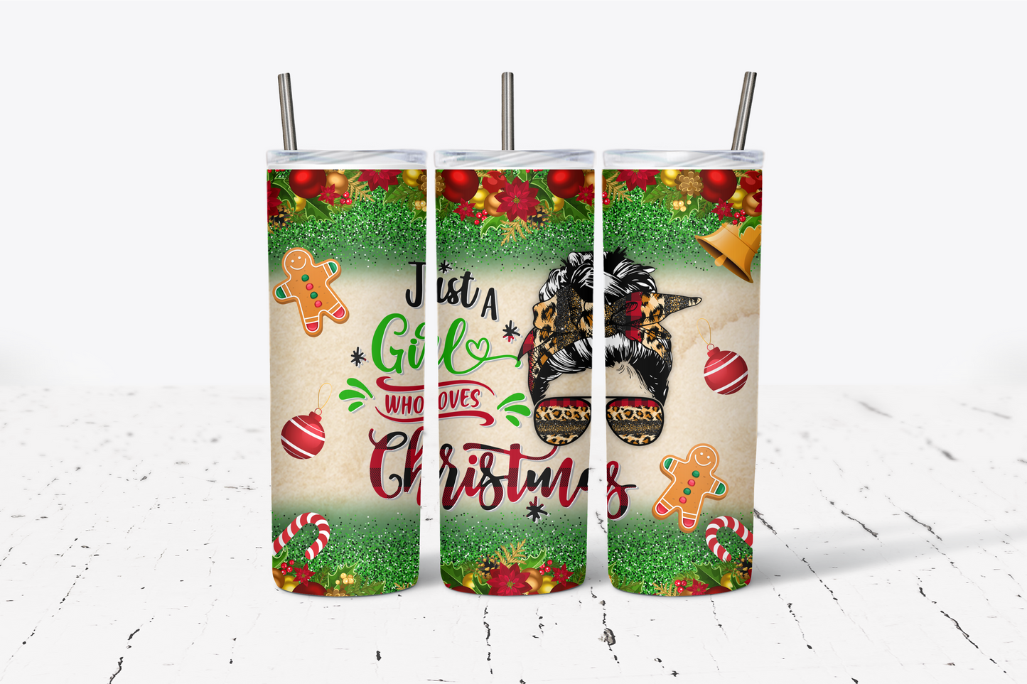 Christmas printed tumbler