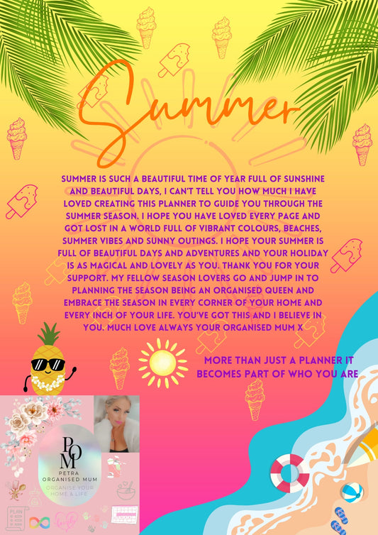 POM Summer planner PRE ORDER