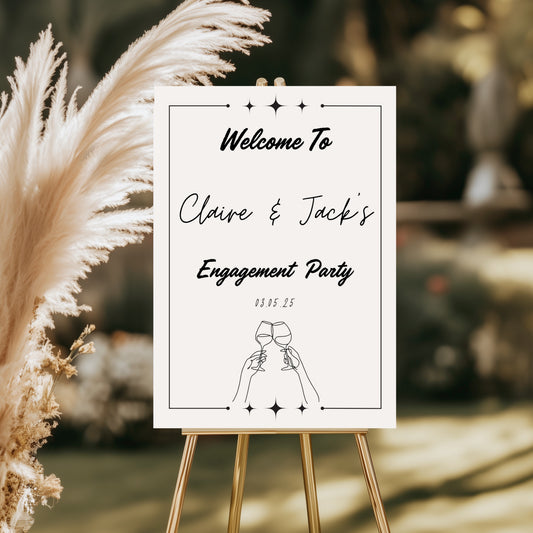 Engagement welcome board