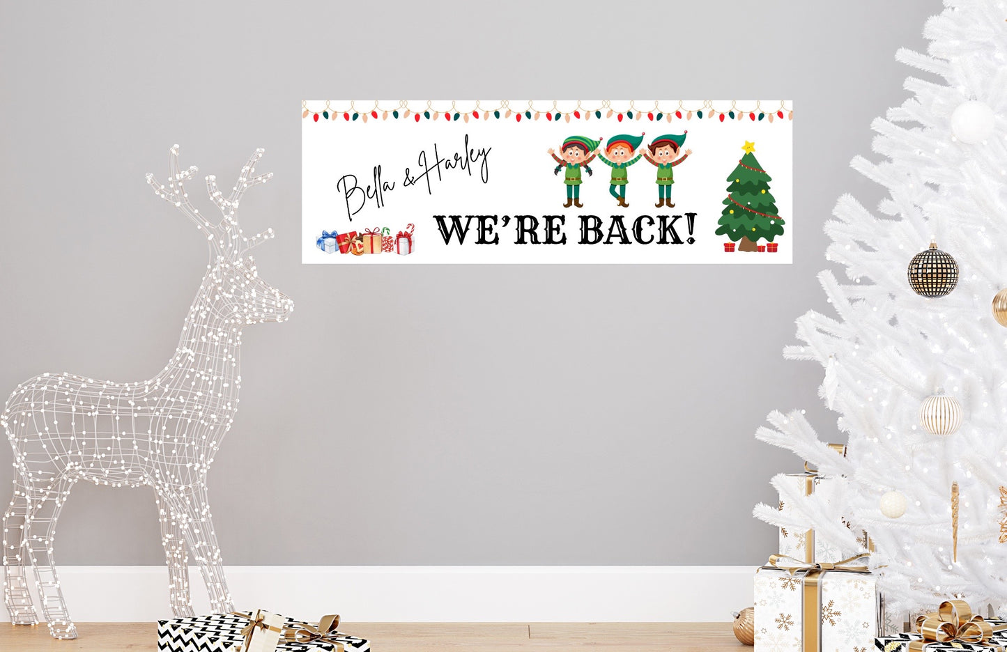 Personalised Elf Arrival Banner