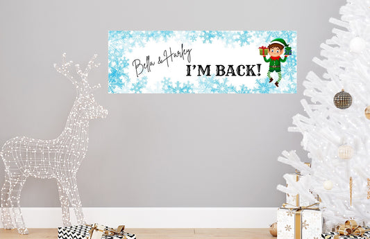 Personalised Elf Arrival Banner