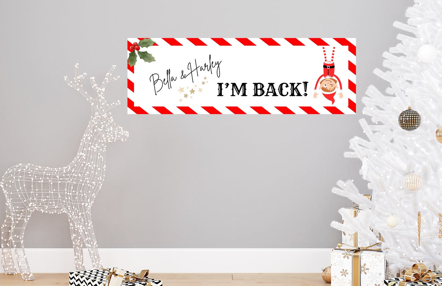 Personalised Elf Arrival Banner