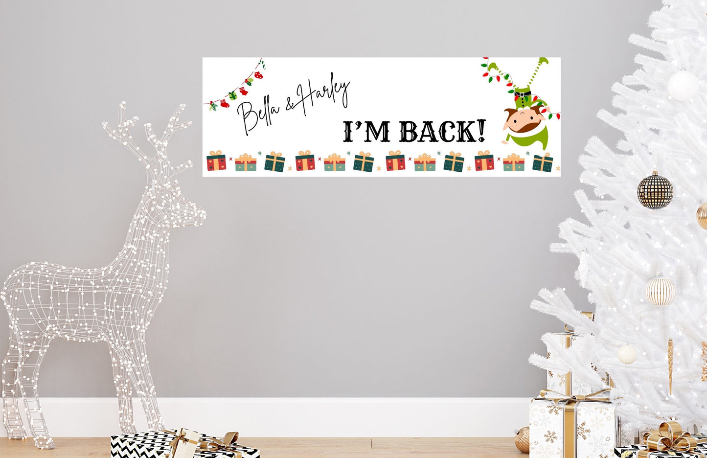 Personalised Elf Arrival Banner