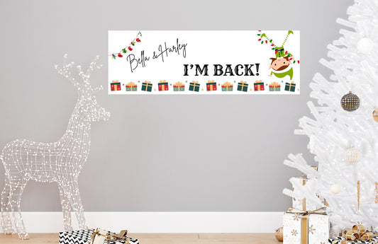 Personalised Elf Arrival Banner