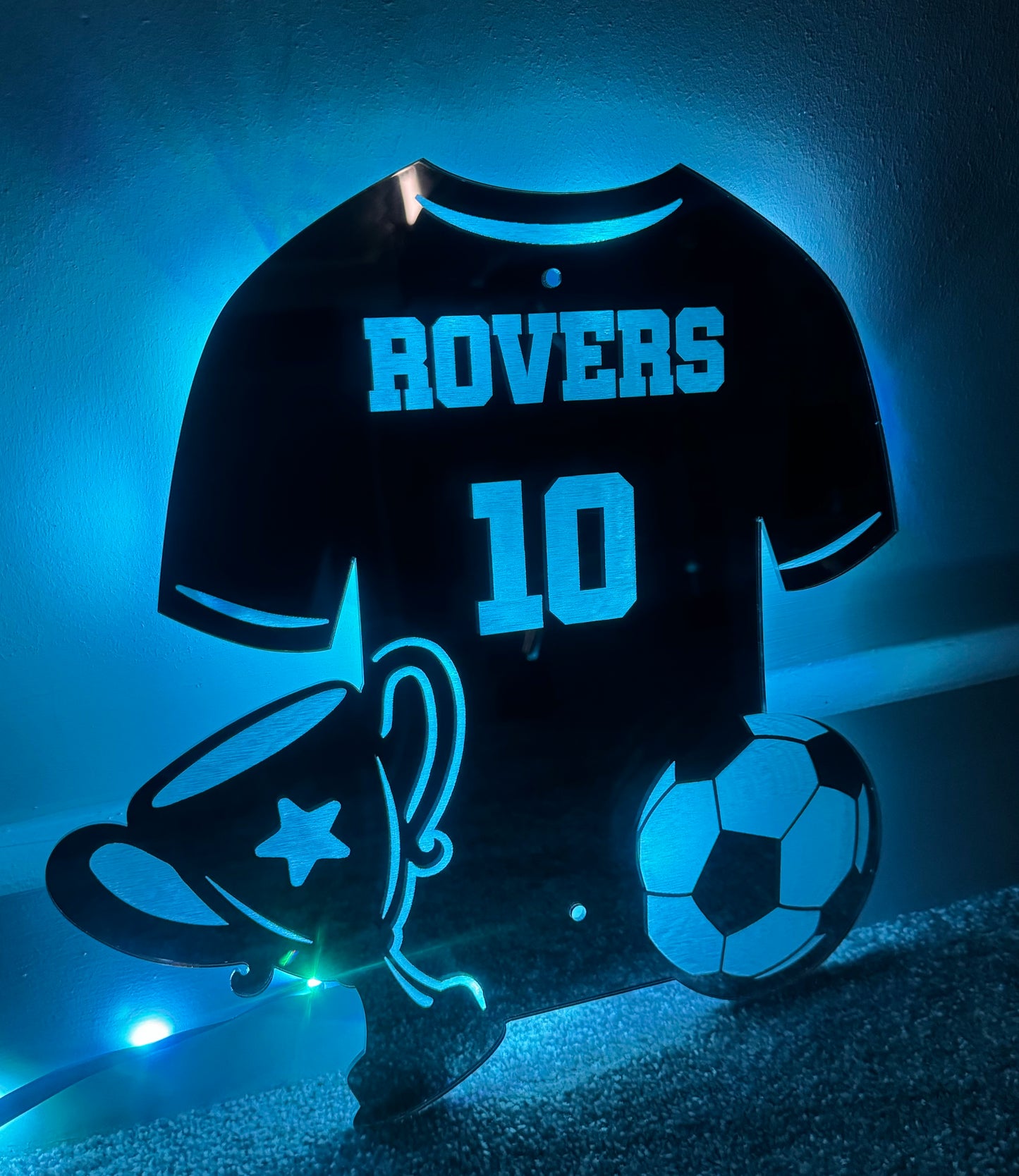 LED football shirt , cup and ball sign