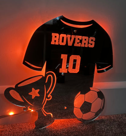 LED football shirt , cup and ball sign