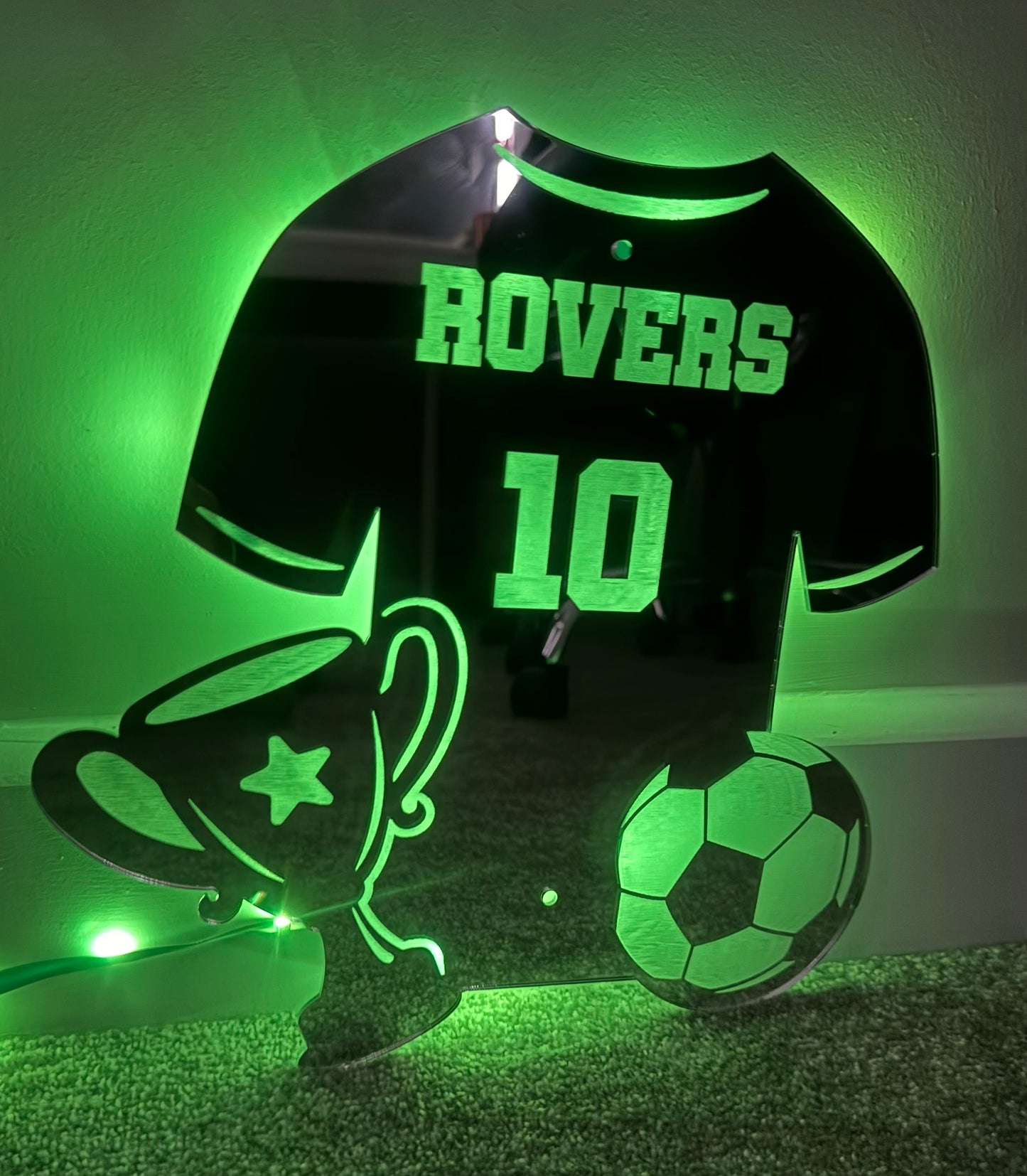 LED football shirt , cup and ball sign