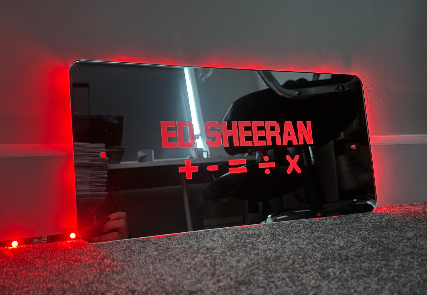 Custom LED mirror sign