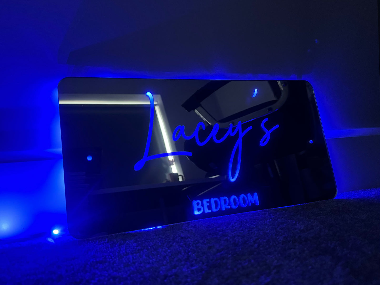 Custom LED mirror sign