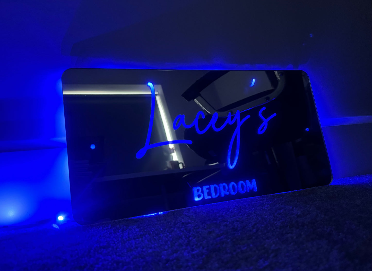 Custom LED mirror sign