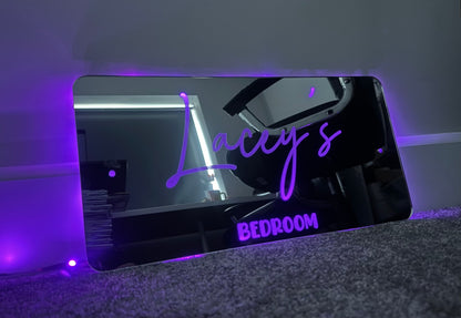 Custom LED mirror sign