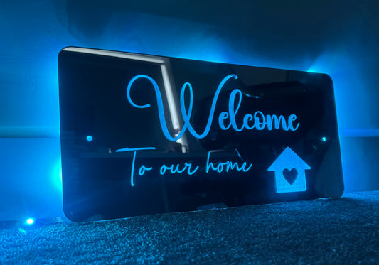 Custom LED mirror sign