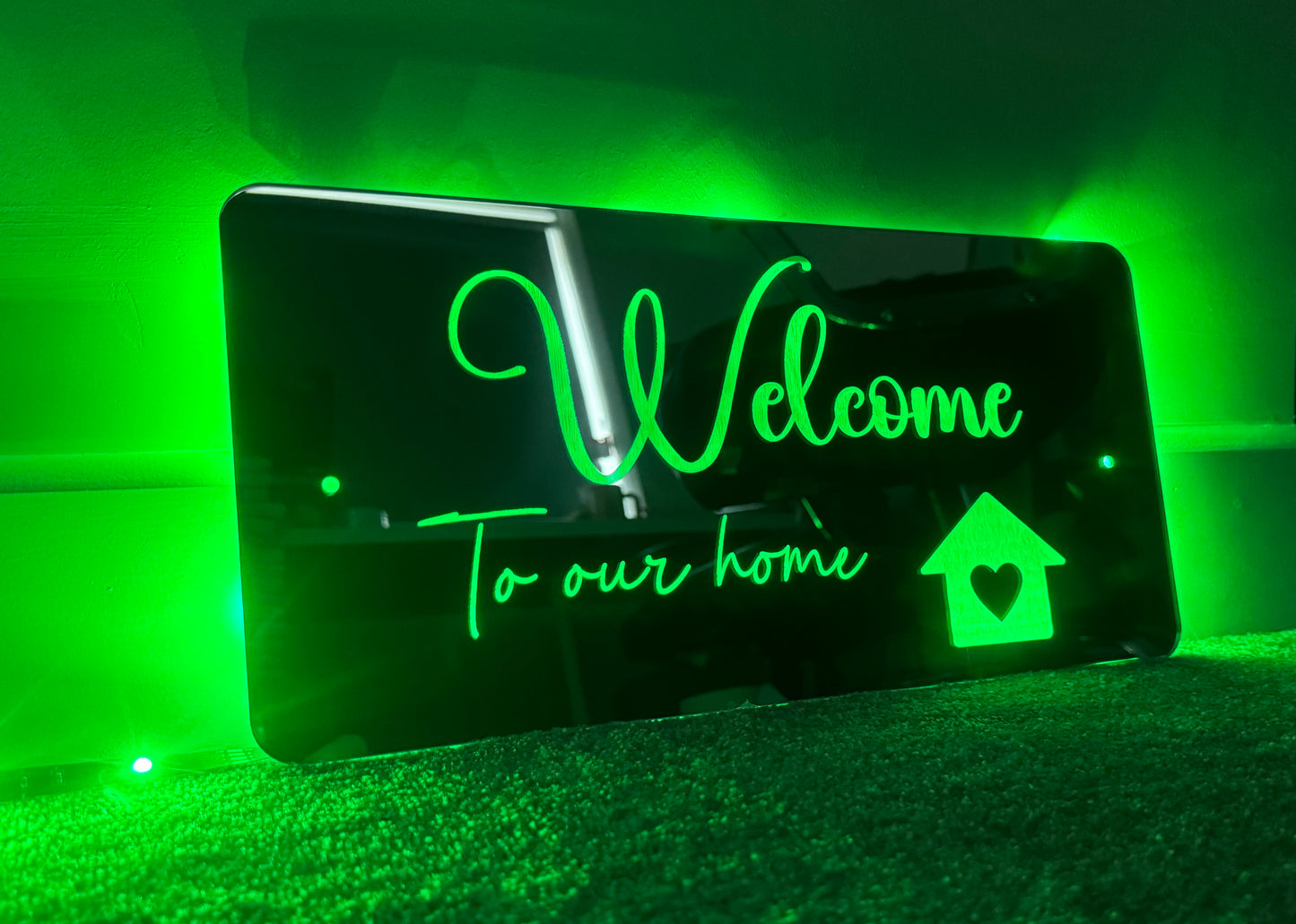 Custom LED mirror sign