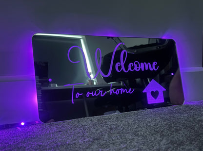 Custom LED mirror sign