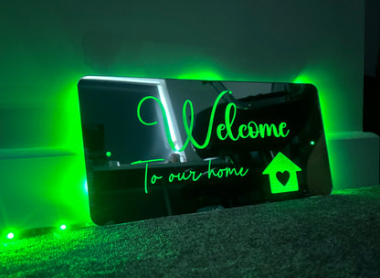 Custom LED mirror sign