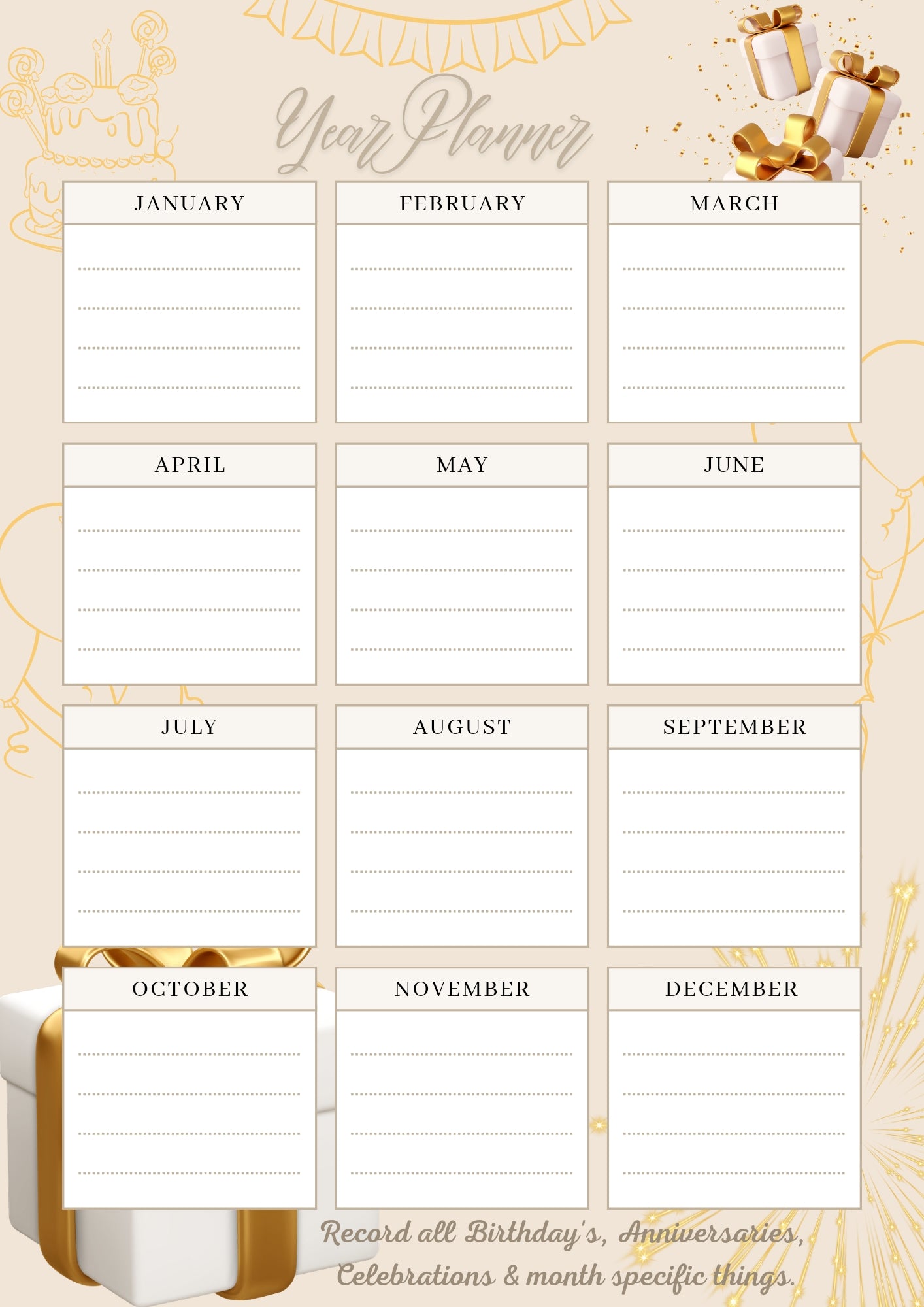 Yearly Planner (PRE ORDER)