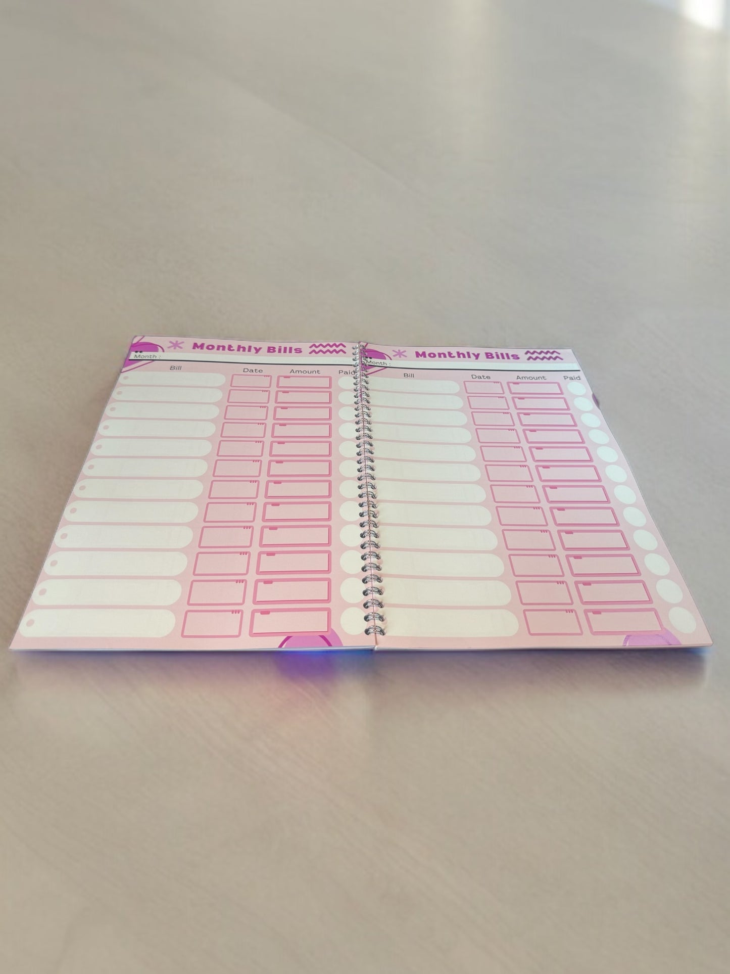 A4 Budget planner