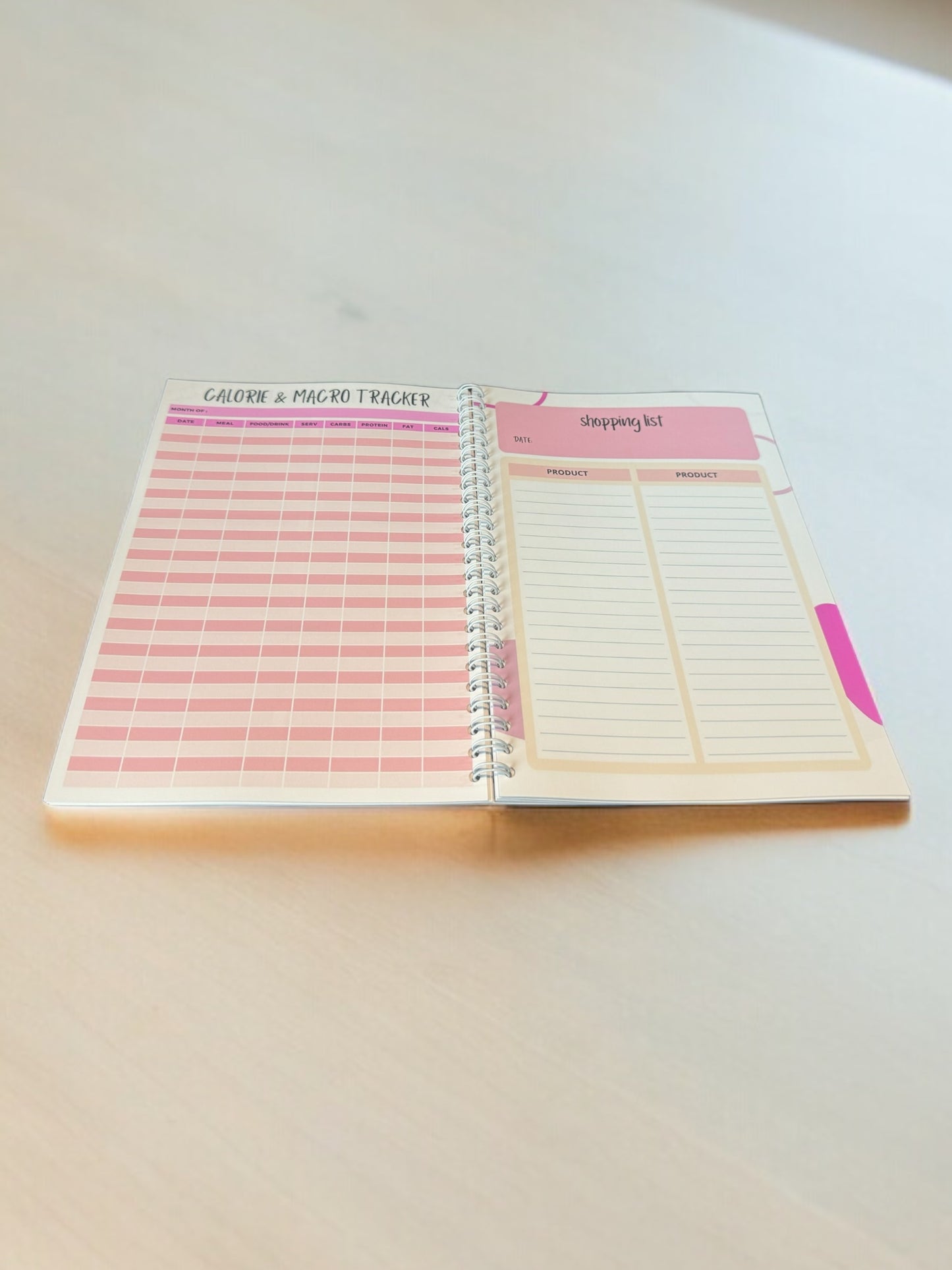 A5 weight loss planner